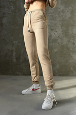 Велюровые спортивные штаны на манжетах с вышивкой GARD 8011764 фото №3