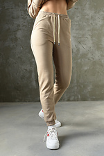 Велюровые спортивные штаны на манжетах с вышивкой GARD 8011764 фото №4