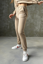 Велюровые спортивные штаны на манжетах с вышивкой GARD 8011764 фото №5