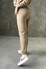 Велюровые спортивные штаны на манжетах с вышивкой GARD 8011764 фото №6