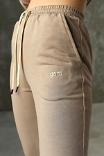 Велюровые спортивные штаны на манжетах с вышивкой GARD 8011764 фото №7
