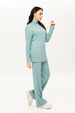 Green ribbed knitted pantsuit Garne 3039765 photo №2