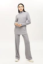 Gray ribbed knit pantsuit Garne 3039767 photo №2