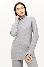 Gray ribbed knit pantsuit Garne 3039767 photo №4