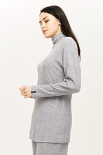 Gray ribbed knit pantsuit Garne 3039767 photo №5