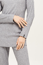 Gray ribbed knit pantsuit Garne 3039767 photo №7