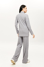 Gray ribbed knit pantsuit Garne 3039767 photo №11