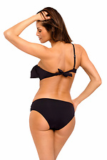 Black one-piece latino swimsuit with flounce on the bra Marko 4023767 photo №3