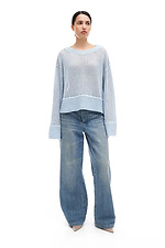 Durchscheinender Damen-Strickpullover in Blau Sewel 4038768 Foto №2