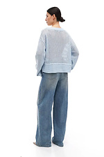 Durchscheinender Damen-Strickpullover in Blau Sewel 4038768 Foto №3