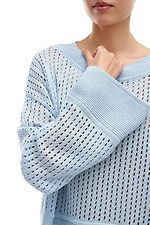 Durchscheinender Damen-Strickpullover in Blau Sewel 4038768 Foto №5