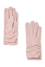 Утеплені оксамитові рукавички рожевого кольору  4007769 фото №1