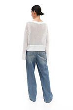 Durchscheinender Damen-Strickpullover in Weiß Sewel 4038769 Foto №2