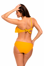 One-piece swimsuit in mustard color with a flounce on padded cups Marko 4023770 photo №3
