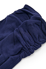 Утепленные бархатные перчатки синего цвета  4007772 фото №2