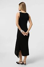 Knitted women's sleeveless dress in black  4038772 photo №5