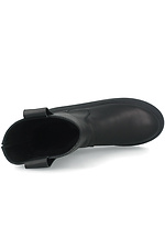 Утепленные высокие ботинки на платформе из черной натуральной кожи Forester 4101772 фото №5