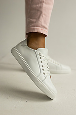 White leather sneakers for the city  8018772 photo №5