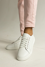White leather sneakers for the city  8018772 photo №6