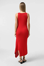 Knitted women's sleeveless dress in red  4038773 photo №3