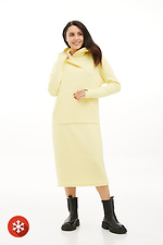 Трикотажна спортивна сукня CUT з начосом, великою кишенею та капюшоном Garne 3039774 фото №1