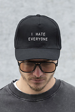 Men's Trucker Baseball Cap With Hate Black Print Without 8049775 photo №4