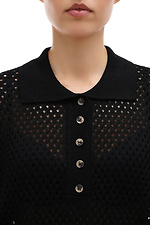 Damen Strickpullover mit Kragen, Schwarz Sewel 4038776 Foto №4