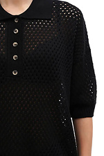 Damen Strickpullover mit Kragen, Schwarz Sewel 4038776 Foto №5