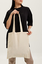 Жіноча бавовняна сумка шоппер з довгими ручками  4007778 фото №3