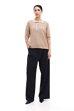 Damen Strickpullover mit Kragen, Beige Sewel 4038778 Foto №1