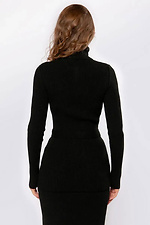 Knitted women's sweater black  4038784 photo №2