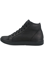 Men's high top sneakers made of black genuine leather Forester 4101785 photo №3