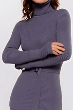 Knitted women's sweater with belt  4038786 photo №3