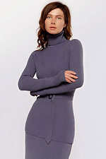 Knitted women's sweater with belt  4038786 photo №4