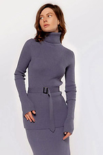 Knitted women's sweater with belt  4038786 photo №6