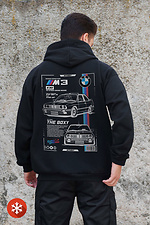 Herren-Kapuzenpullover mit isoliertem Reißverschluss und Fleece-Reißverschluss mit BMW Kane-Aufdruck in Schwarz Without 8055786 Foto №2