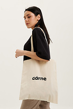 Хлопковая сумка шоппер с брендовым логотипом  4007790 фото №2
