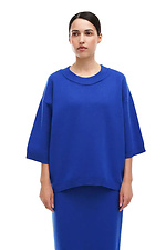 Knitted women's suit in blue  4038790 photo №3
