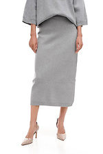 Knitted women's suit in light gray  4038791 photo №4