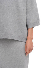 Knitted women's suit in light gray  4038791 photo №5