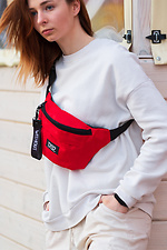 Red Reflective Print Waist Bag Without 8042792 photo №3