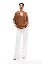 Knitted women's jumper in brown color Sewel 4038793 photo №2