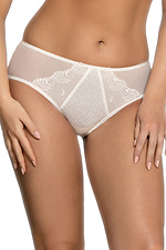 Milky low-cut panties with sheer mesh inserts Vena 4026794 photo №1