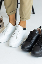 White leather sneakers for the city  8018794 photo №4