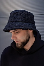 Black padded panama lamb for autumn Without 8048795 photo №2