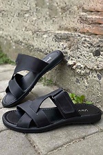 Men's summer leather flip-flops  8019796 photo №2