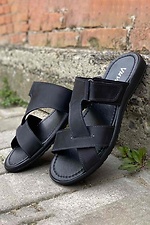Men's summer leather flip-flops  8019796 photo №3