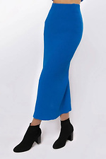 Knitted women's midi skirt in blue  4038797 photo №2