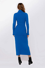 Knitted women's midi skirt in blue  4038797 photo №4