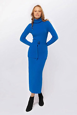 Knitted women's midi skirt in blue  4038797 photo №6